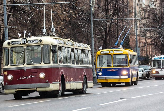 Парад ретротроллейбусов, Москва.