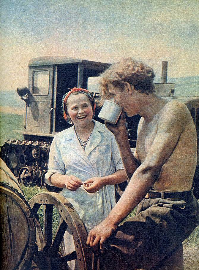 Освоение целины на цветных фото из архива журнала «Огонек»