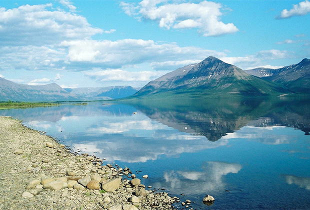 Одно из озер на плато Путорана 