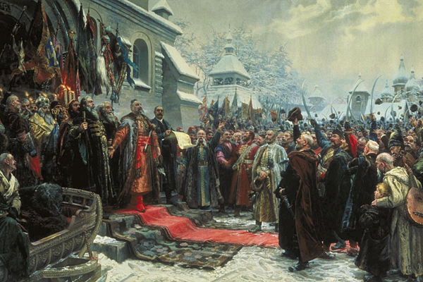 «Навеки с Москвой, навеки с русским народом». Художник Михаил Хмелько. Источник: dic.academic.ru