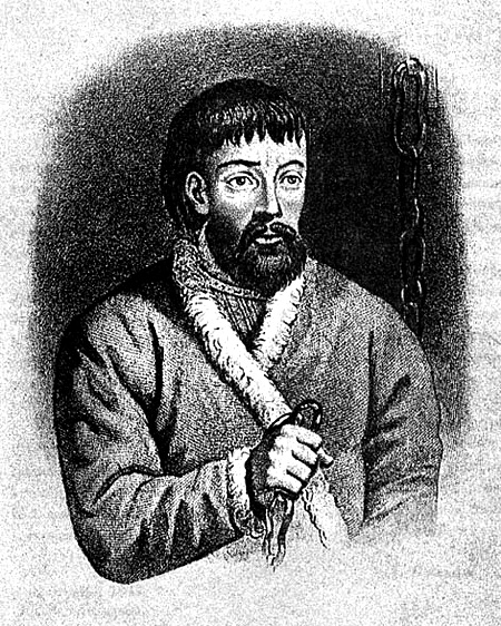 Емельян Пугачев в тюрьме. Источник: wikimedia.org
