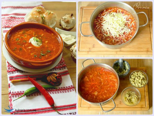 Украинская кухня. Гетманский борщ . 